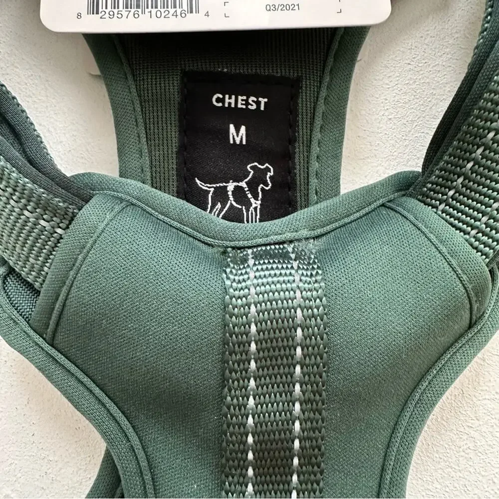 Boots & Barkley Dog Harness Reflective Comfort Green Size Medium Up To 50 Pounds